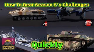 Complete Battle Pass Season 5 Challenge Guide - Smash Through The Battle Pass Levels [War Thunder]