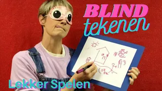 Wie kan het beste BLIND TEKENEN? | Lekker Spelen