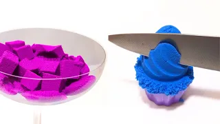 Satisfying Purple Cubes Drop and Squish! Kinetic Sand ASMR