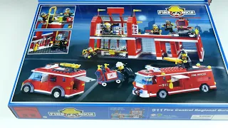 Пожарный вертолет конструктор. Конструктор Brick Fire Rescue Пожарная станция 980 деталей