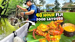 Catching & Cooking MUD CRABS! 48 Hour Food Layover in Fiji