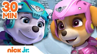 PAW Patrol BEST Winter Rescues! ❄️ | 30 Minute Compilation | Nick Jr.