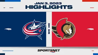 NHL Highlights | Blue Jackets vs. Senators - January 3, 2023