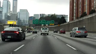 Atlanta Downtown Connector (Interstate 85 Exits 85 to 78) southbound