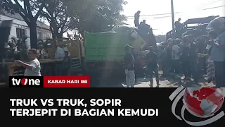 Kecelakaan Truk vs Truk, Evakuasi Sopir Terjepit Berlangsung Dramatis | Kabar Hari Ini tvOne