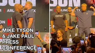 Mike Tyson & Jake Paul showdown at the Netflix Press Conference!