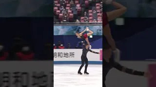 Mishina / Galliamov (RUS) | Group 3 Lift | Pairs SP | ISU World Figure Skating Team Trophy | #shorts