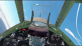 Бой на истребителе Hurricane Mk.IIB (советский) в VR шлеме в War Thunder. СБ режим.