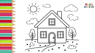 How to Draw a House  Easy Drawing Tutorial || Step-by-Step Guide to Drawing a Cute House