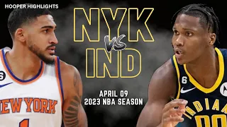 New York Knicks vs Indiana Pacers Full Game Highlights | Apr 9 | 2023 NBA Season