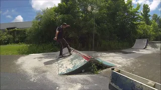 George RIPPED his first time at the Wendy's DIY Park!; I learned Fakie BigSpin 5-0 Stall on a Spine!