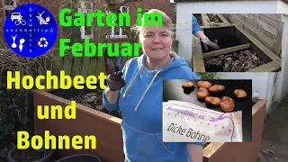 Garten im Februar: Hochbeet vorbereiten & Aussaat Dicke Bohnen