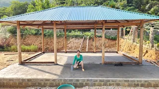 TIMELAPSE: 365 days of building a farm, making gates and walkways - building a new wooden house