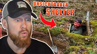 Dieser SHELTER ist UNSICHTBAR - Stealth Shelter in 1 Tag bauen | Fritz Meinecke reagiert
