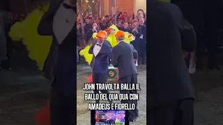 John Travolta che balla il ballo del Qua qua con Amadeus e Fiorello #fiorello