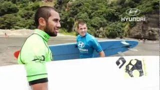 2012 Hyundai National Surfing Championships @ Piha, NZ - Longboard highlights