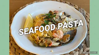 Рецепт от мамы | Паста с морепродуктами в сливочном соусе |  SEAFOOD PASTA