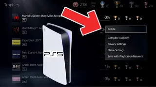 PS5 HOW TO DELETE TROPHIES!