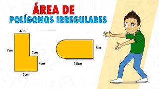 AREA DE POLIGONOS IRREGULARES (Figuras Irregulares) Super fácil - Para principiantes