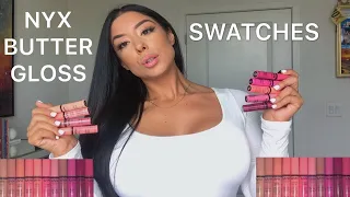 NYX BUTTER GLOSS SWATCHES (11 SHADES)