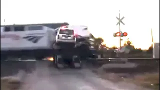 Terrifying Video Shows Train Crashing Into Truck