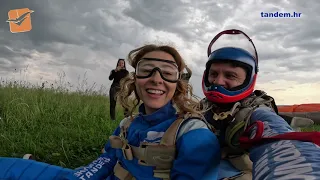 Ivona skydiving tandem jump, Croatia, Zagreb