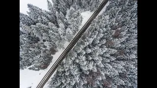 Drone Freestyle Mountain Landscape With Snow