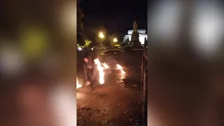 Огненное шоу (Fire Show) в Екатерининском сквере (Невский проспект, Санкт-Петербург)(26.09.2021)