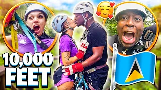 WE WENT ON THE WORLDS SCARIEST ZIPLINE IN ST. LUCIA **BAD IDEA**