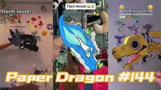 Dragon Puppet Crafts - Paper Dragon TikTok Compilation #144