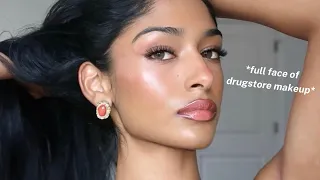 DRUGSTORE MAKEUP ROUTINE 🤍 natural, glowy look for all skin tones (brown girl friendly!)