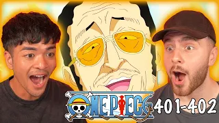 KIZARU IS ON A DIFFERENT LEVEL!! - One Piece Episode 401 & 402 REACTION + REVIEW!