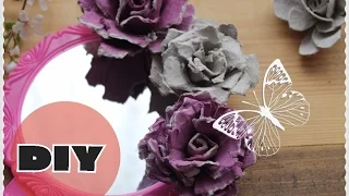 Поделки цветы из яичных лотков ✿РОЗЫ ✿ ROSE FROM AN EGG CARTON!✿Anna Crystal