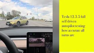 Tesla 12.3.5 Beta Full Self Driving Autopilot Review (Turns)