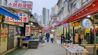 Gongdeok-dong Walking Tour, Gongdeok Market, Seoul Station - 4K Korea Travel