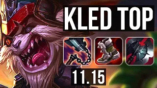 KLED vs TRYNDAMERE (TOP) | 69% winrate, 7 solo kills, 11/2/8 | KR Master | v11.15