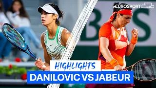 Jabeur Holds On To Secure Fourth Round Place Against Danilovic! | Eurosport Tennis