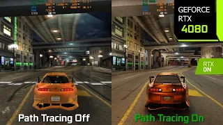 NFS Underground 1 Path Tracing with RTX Remix On vs Off - Graphics/Performance Comparison | RTX 4080