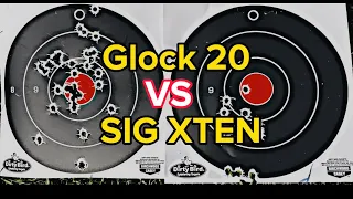 10MM Glock 20 VS Sig P320 Xten LIVE (2023) Demonstration Grouping Straight Forward Battle. 10MM