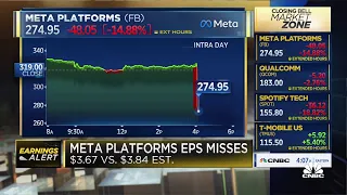 Meta misses on earnings, beats on revenue