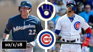 Milwaukee Brewers vs Chicago Cubs Highlights || NL Central Tiebreaker || October 1, 2018