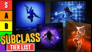 HUNTER SUBCLASS TIER LIST (Destiny 2)