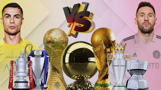 LÉO MESSI VS CRISTIANO RONALDO NEW COMPARISON TROPHIES AND AWARDS 2023/2024