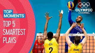 Top 5 Smartest Volleyball Plays ever at the Olympics! | Top Moments