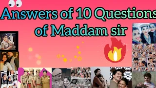 Question's Answer video of Maddam sir😎😎