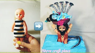 जन्माष्टमी स्पेशल/Krishna with Vasudev ji making with doll for Jhanki#diy#janmashtispecial