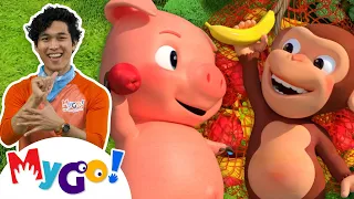 Apples and Bananas | MyGo! Sign Language For Kids | @Cocomelon - Nursery Rhymes | ASL