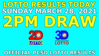 [OLD] 2pm Lotto Result March 28 2021 (Sunday) PCSO Today