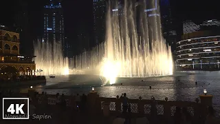 DUBAI MALL 4K I AMAZING DANCING FOUNTAIN SHOW I 4K I DUBAI , UAE 🇦🇪