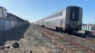 Amtrak Coast Starlight Train #11 going by 98th Ave in Oakland Ca Happy Sunday